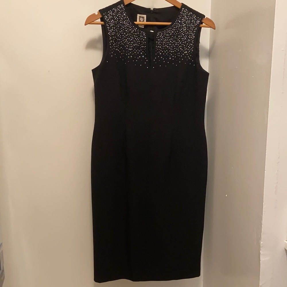 Anne Klein Gem encrusted little black dress